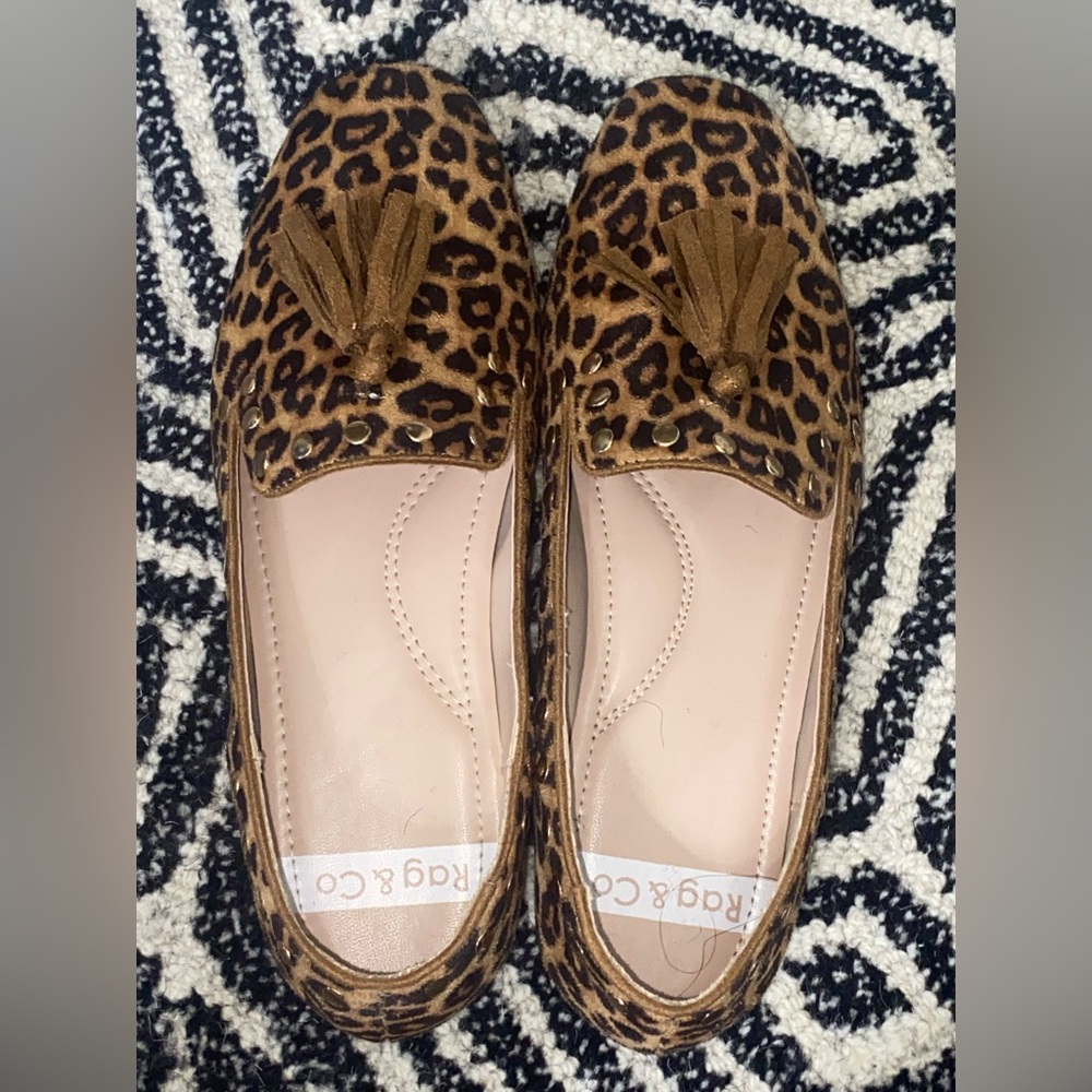 Leopard Loafers with Tassels